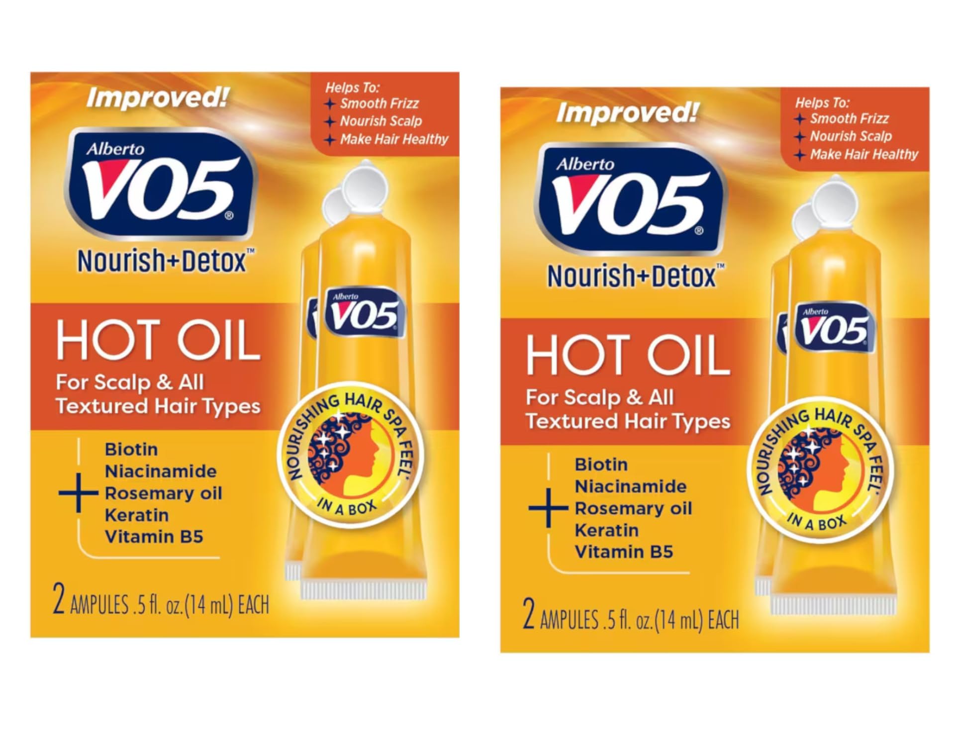 Vo5 Hot Oil Therapy Treatment 2 Count 0.5 Ounce (14ml) (2 Pack)